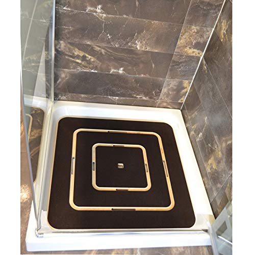 C.M. Pedana Doccia in Legno Marino 60 X 60 Antiscivolo Supergrip Ideale per Piatto Doccia 80 X 80