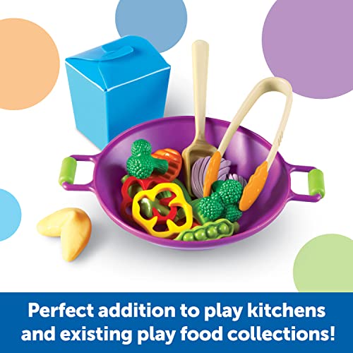 Learning Resources New Sprouts Stir Fry Play Food Set, Toy Wok, Pretend Play Toys for Toddlers, Kitchen Toys, 17 Piece Set, Ages 18 mos+ by Learning Resources - Image 3
