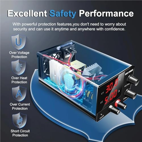 Alimentation CC réglable 0-30V 0-5A pour établi de maintenance - 5