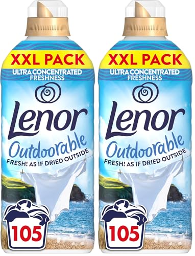 Image of Lenor Outdoorable Fabric Conditioner 105 Washes, 1.47L, Seabreeze Stroll - Fresh! As If Dried Outside (Pack of 2)