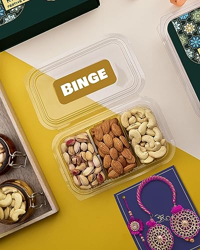 Image of Rakhi For Sister Rakhi For Brother Rakhi Gift Rakhi Dry Fruit Gift Box Bhaiya Bhabhi Rakhi Set Dry Fruits Combo Pack Snack Box Pack of 3 DryFruits Cashew Almond Pistachios Pink Autumn Rakhi Set