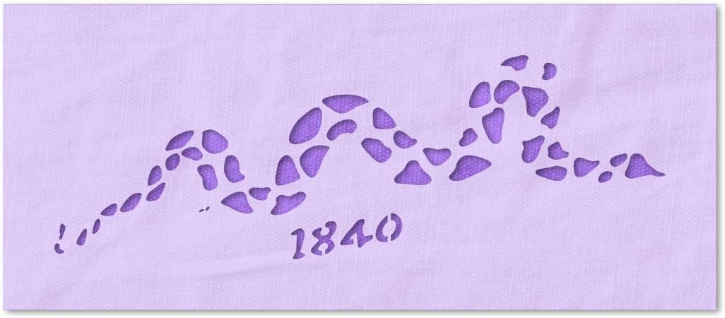 Stencil Stop Snake 18:40 Stencil - Reusable for DIY Projects, Painting, Drawing, Crafts - 14 Mil Mylar Plastic (18 x 6 inches)