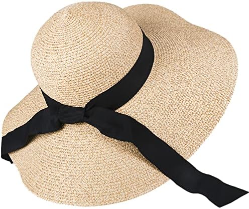 Straw Hat Wide Brim UPF 50+ Beach Hats 
