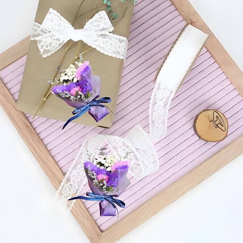 Mini ramo flores secas Gypsophila y Violetas miniatura 7