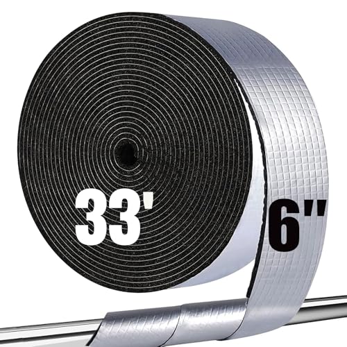 EaseInstall Pipe Insulation Wrap Foam Tube Self Adhesive Heat Tape for Water Pipes, Peel and Stick Outdoor Foam and Foil Water Pipe Insulation Wrap for Winter