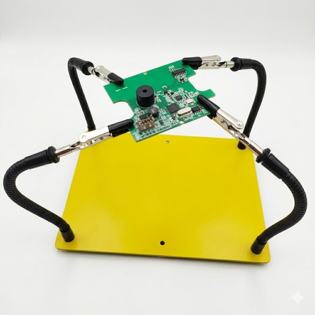 PCB Holder Soldering Helping Hands Circuit Board Holder with Alligator Clips Third Hand Tool for Electronics Repair DIY Soldering Workbench Tool (Hands Soldering Station)