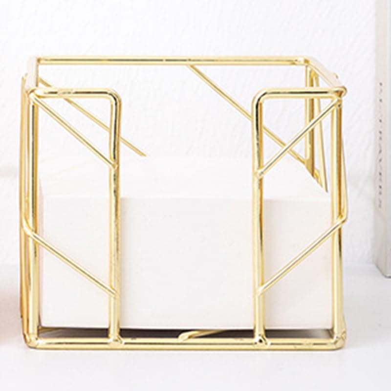 Gold Metal office accessories for desk,cute work desk gift,post it holder,Sticky Note/Memo Pad/pencil Holder,stationery organiser,pen pots/caddy,pen stand,Makeup Brushes Cup,desktop tidy organiser set - Image 3