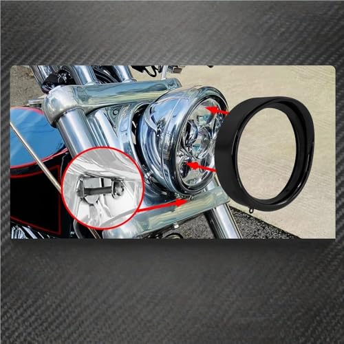 Anneau visière pour couvercle de phare moto Softail Standard 94-17 et Heritage Slim FLRT - 7