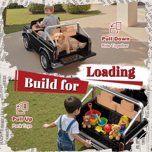 Image of ANPABO Licensed Ford F-150 24V 2 Seater Ride on Car for Kids, Black
