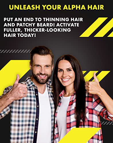 Mr Alpha Hair Growth & Beard Growth Booster - Biotin Hair Growth Serum - Hair Oil For Dry Damaged Hair And Growth - Mens Hair Growth Products - Hair Growth Oil For Women - Hair Serum For Hair Growth - Hair Growth Serum For Hair Loss For Women, 2Oz #TOP4