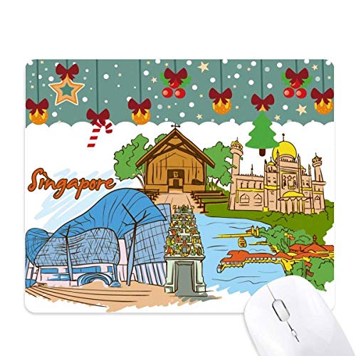 Tapis de souris de jeu Sinapore Flavor Safari en caoutchouc de bureau Noël