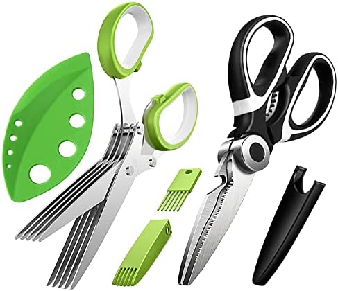 3 Pack Herb Stripper Tools Kit With 5-Blade Stainless Steel Sciss...
