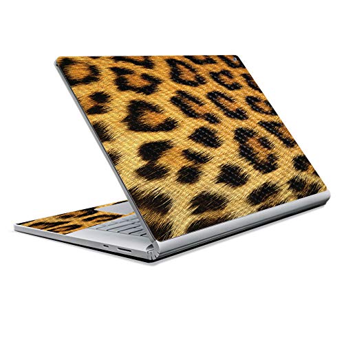 Image of MightySkins Carbon Fiber Skin for Microsoft Surface Book 2 13 inch (2017) - Cheetah,Protective, Durable Textured Carbon Fiber Finish,Easy to Apply, Remove, and Change Styles,