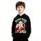 Kids Santa Says Christmas 67 Hoodie Six SevenChildren's Sweatshirt Top Hoodies sweatshirt (Black-160cm)