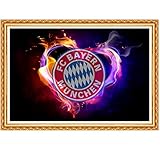 foto bayern münchen 2018 【Hochtransparente Leinwand】: Wasserdicht, verdickt, Farbdruck, Umweltschutz, hochauflösendes Muster, gute Textur und Schönheit. Das Muster selbst hat einen klebrigen Hintergrund und eine Plastikschutzfolie, die das Bild klebrig halten kann, so dass das Bild leicht vervollständigt werden kann.