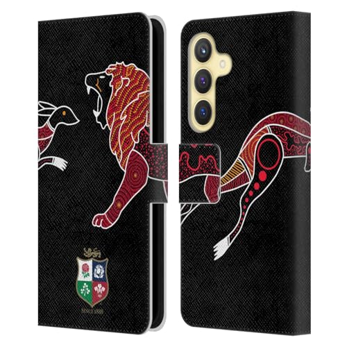 Étui portefeuille Galaxy S24 5G British and Irish Lions Head Case Designs en cuir