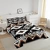 Feelyou Black Southwestern Aztec Bedding Set Queen Size Bohemian Boho Comforter Set for Kids Geometric Exotic Wild Western Tribal Duvet Quilt Women Men Teens Ultra Soft Decor 3Pcs #4