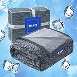 MIULEE Cooling Blanket King Size 90" x 108",Cool Blankets for Hot Sleepers, Summer Blanket Absorbs Body Heat with Cool-Sensing Value Q-Max 0.4,85% Lightweight Blankets Backing(Grey)