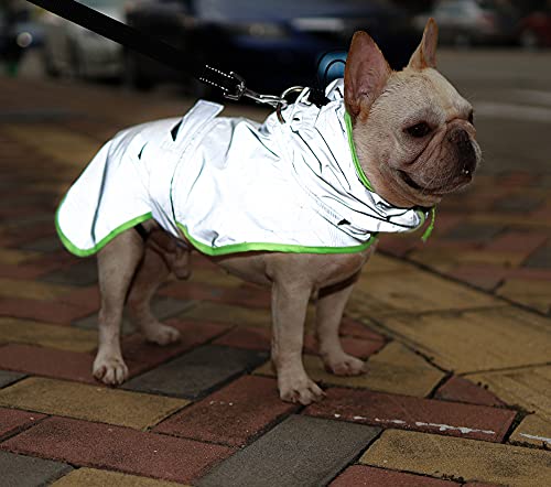 Yealay Large Dog Raincoat Reflective Dog Jacket Waterproof Dog Poncho For Medium Large Dogs Adjustable Tape Dog Slicker Stylish Lightweight Pet Rain Jacket Outdoor Use #TOP7