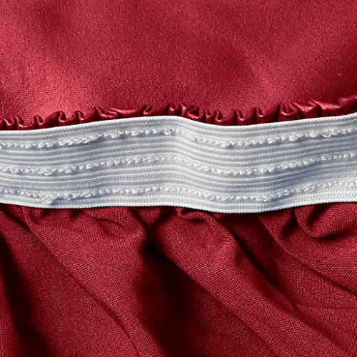 Pu Leather Chair Covers For Dining Room,Waterproof Pu Leather Seat Covers For Dining Chair, Stretch Kitchen Dining Chair Slipcover,Red(4 Pcs) #TOP4