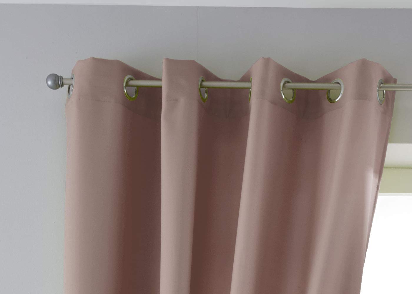 Tenda Palermo Bianca 225x140 Con Fermatenda - 2 Pezzi Per Privacy E Luce Soffusa - 4