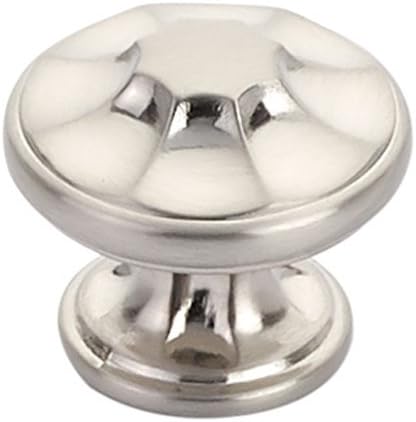 Schaub Empire Collection 1-3/8 in. (35mm) Knob, Brushed Nickel - 876-BN