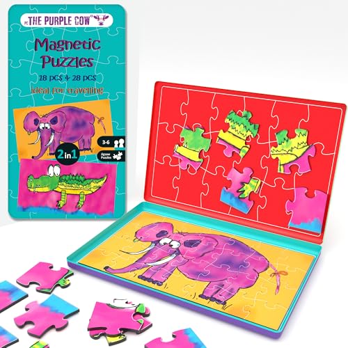 Image of The Purple Cow Magnetic Game Box for Kids & Adults - Magnetic Puzzle Box -Improve Fine Motor Skills & Encourage Spatial Perception - Ideal for Travel