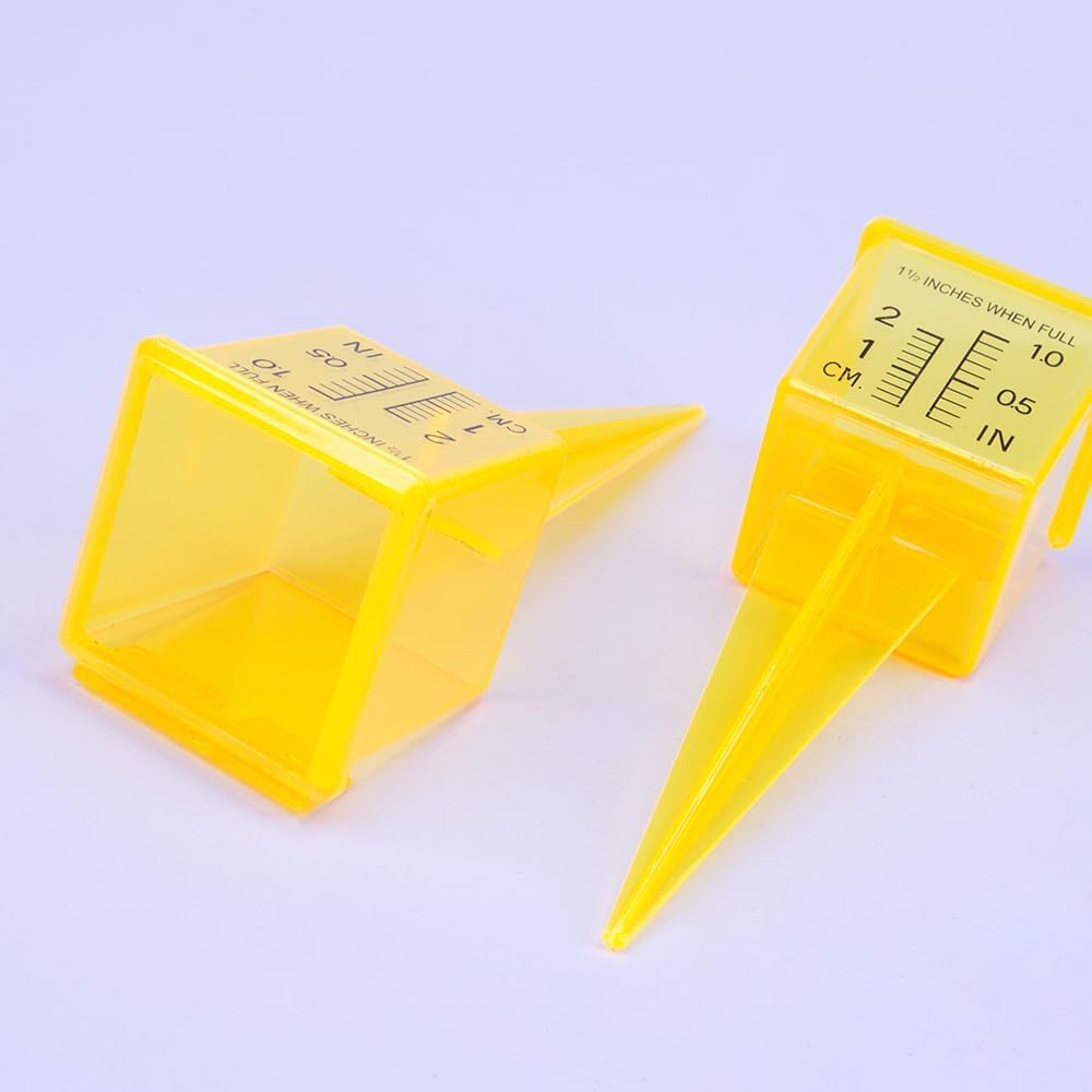 ZORZA 5Pcs Outdoor Rain Gauge Dual-Scale 1.5" Wide Mouth for Garden Yard