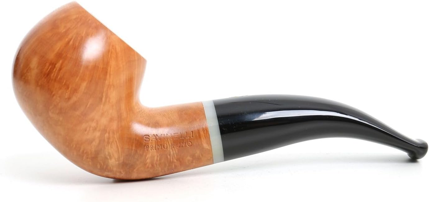 Savinelli Primo Fumo Pipe - Smooth Natural Burl Finish (642, 6 mm)