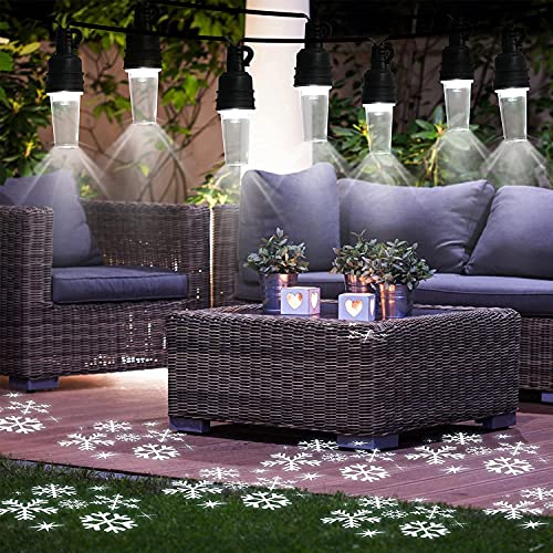Afirst Snowflake Projection Christmas Lights - 10 Shatterproof Bulbs 31.5Ft Decorative String Lights For Outdoor Indoor Patio Garden Party Lighting & Decoration #TOP4