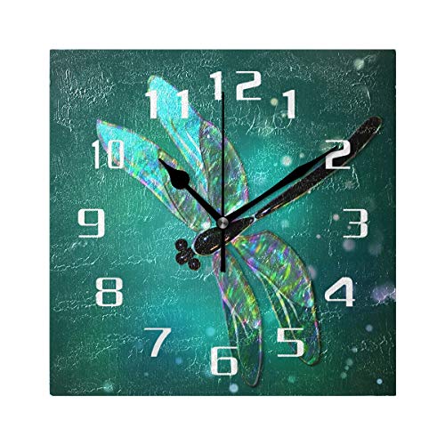 Seulife Wall Clock Abstract Dragonfly Animal, Silent Non Ticking Clock For Kitchen Living Room Bedroom Home Artwork Gift #TOP22