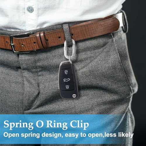 Image of Oval Spring Ring Clips, Metal Keyring Purse Clip