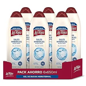 La Toja – Gel de Ducha Hidrotermal – 6Uds de 650 ml (3.900 ml) – Relaja, Renueva y Revitaliza Tu Piel – Piel Suave y…