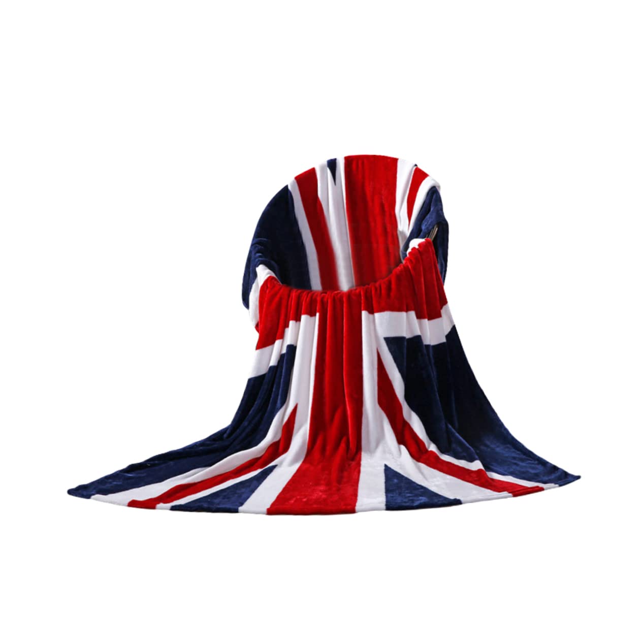Couverture en flanelle drapeau anglais ABOOFAN plaid chaud de lit et canapé