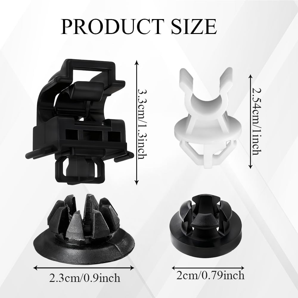4PCS Hood Prop Rod Clips, Automotive Clips, Car Engine Hood Support Prop Rod Grommet Clamp, Car Accessories Compatible with Most Cars, Replace OEM#91503-SS0-003 91604-SD2-013