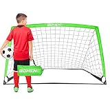 BOHEN Portable Soccer Goal for Kids - 6x4FT Foldable Soccer Net for Backyard Indoor Outdoor with Car