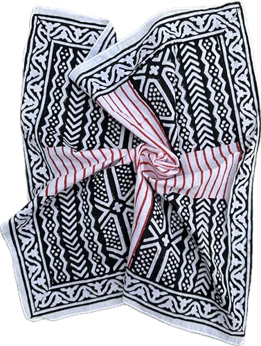 Hand Printed Cotton Bandanas for Women - Hand Block Paisley Design Premium Kerchiefs for Men and Women - Handmade Organic Cotton Bandanas for Women - Exceptional Design High-Grade Boho Chic4