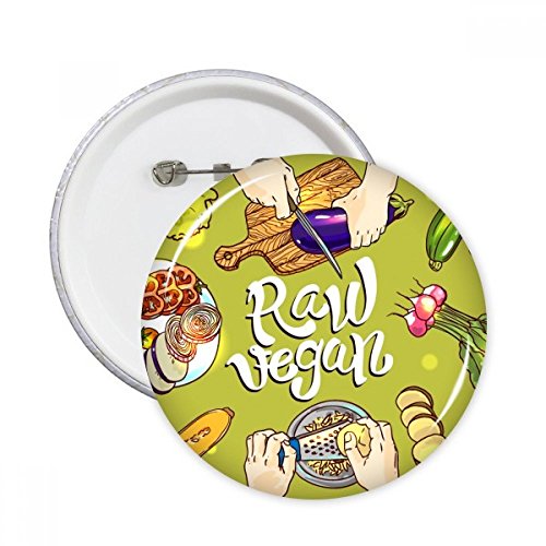 Badge végétalien de pommes de terre bouton rond pour décoration sac à dos multicolore