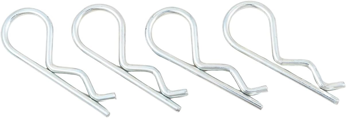 HUSKY TOWING Fifth Wheel Trailer Hitch Rail Pin 31576, Replacement Pins and Clips, Yellow Zinc Finish, with 4 Pins and 4 Clips