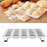Tyenaza 30 Löcher Ravioli Knödelform Gebäckform Maker Küchenwerkzeug Gadgets Mini Quadrate Aluminiumlegierung
