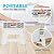 BLACK+DECKER 9'' Folding Step Stool, Foldable Collapsible Step Stools for Adults Holds Up to 330 lbs, Compact Non-Slip Surface with Carry Handle for Kitchen, Bedroom, Garden, Bathroom, White/Dark Gray