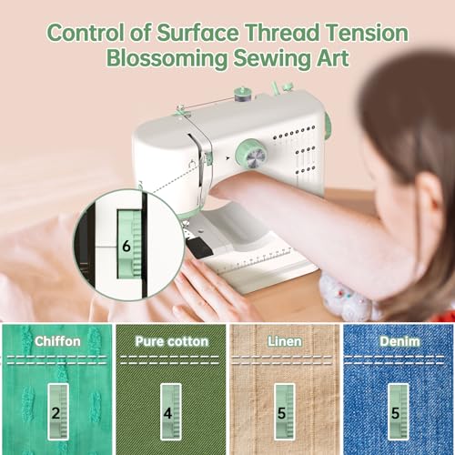 StitchMaster Pro:Ballet on twin needles.Sewing machine,sewing machine for beginners,Double needle and double thread,16 kinds of stitches.Sewing machine for Household,sewing machine for adults.(Full)