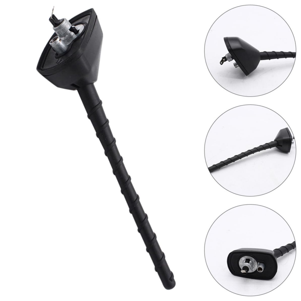 Antena de Techo de Coche Negra, ABS y Aluminio, Compacta