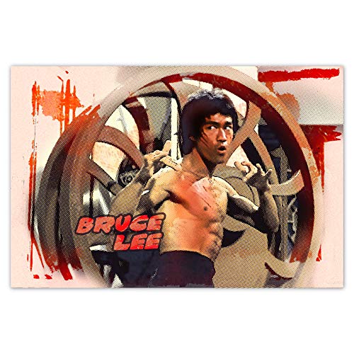 Foto Póster decorativo para pared Bruce Lee Karate Fight 120 x 80 cm