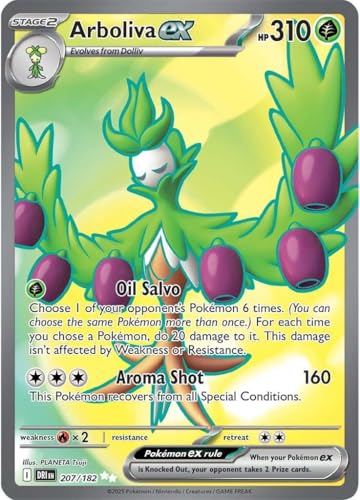 Pokemon - Arboliva ex 207/182 – Destined Rivals – Full Art – Ultra Rare – Foil Pokemon Card