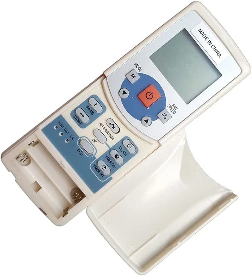 Back view of the remote control with the battery compartment open