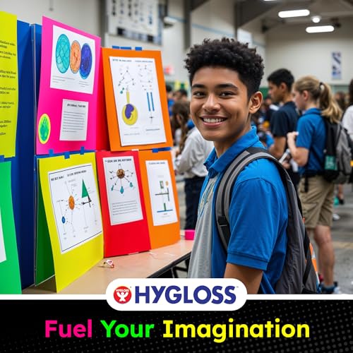 Image of Hygloss Medium Poster Board 22x28 - 100 Assorted Neon Color Bulk Pack - 10 Pt. Thickness Colored Poster Board Paper for Projects, Signs, Displays - Posterboard Multipack 22 inch x 28 inch