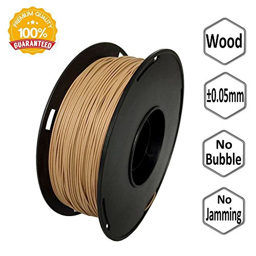 NOVAMAKER Wood 3D Printer Filament 1.75mm - Wood Filament 1KG (2.2lb), Diameter Accuracy
