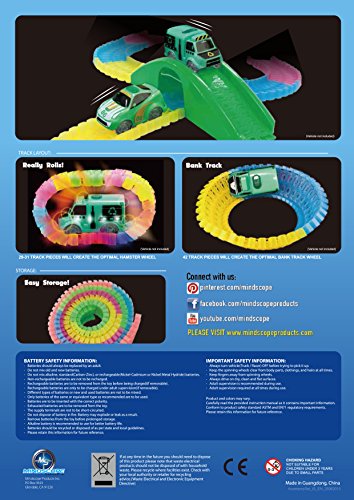 Mindscope Twister Trax Neon Glow in The Dark Track & Accessory Set w/ Bridge & Tunnel - Thumbnail 5
