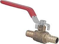 Vista 4 de Válvula PEX de 1/2 pulgada, válvula de bola de cierre de puerto completo de latón, mango de 1/4 de giro, válvula de agua PEX con certificación